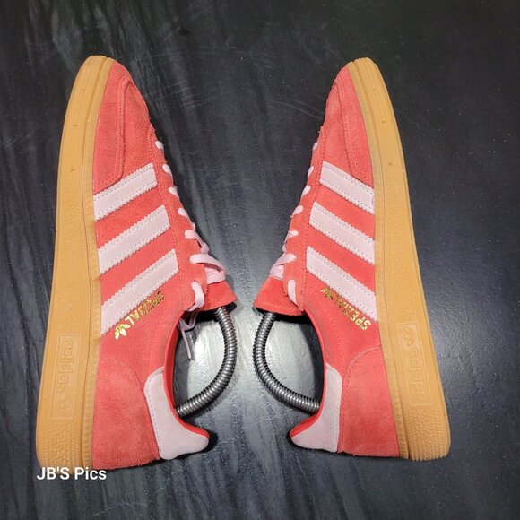 Adidas Spezial Handball Originals W Size 8.5 Red Clear Pink & Gum Sole Sneakers - Picture 7 of 16
